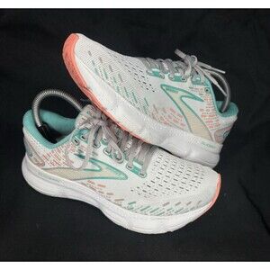 Brooks Glycerin 20 Womens 8 B Shoes Gray Green Running Walking 1203691B061
